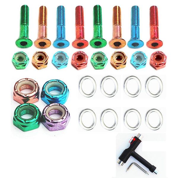 skateboarding sliding plate bridge pin side nut wheel washer t tool pad package accessories
skateboarding sliding plate bridge pin side nut wheel washer t tool pad package accessories