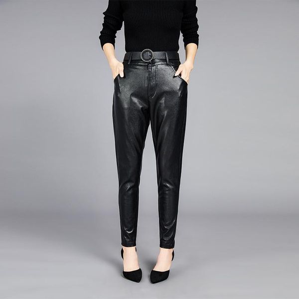 women's pants & capris plus size faux leather harem autumn trousers outer wear loose pu thick women, Black;white
women's pants & capris plus size faux leather harem autumn trousers outer wear loose pu thick women, Black;white
