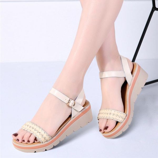 dress shoes 2021 women sandals summer leather thick heel wedge platform ladies ankle strap flat female 8116, Black
dress shoes 2021 women sandals summer leather thick heel wedge platform ladies ankle strap flat female 8116, Black