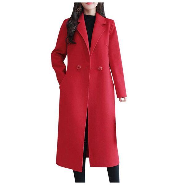 women's wool & blends jaycosin selling ladies solid color single-breasted fashion woolen coat daily office casual wild jacket autumn wi, Black
women's wool & blends jaycosin selling ladies solid color single-breasted fashion woolen coat daily office casual wild jacket autumn wi, Black
