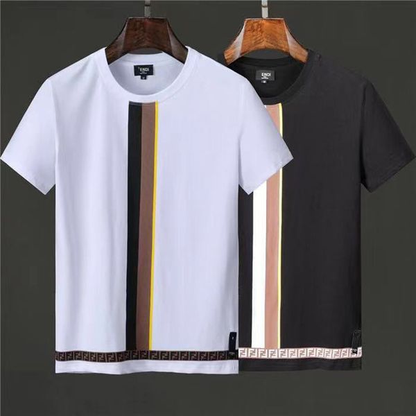 2021 men's t-shirt polo shirt casual letter vertical stripe pattern short sleeve two colors, White;black
2021 men's t-shirt polo shirt casual letter vertical stripe pattern short sleeve two colors, White;black