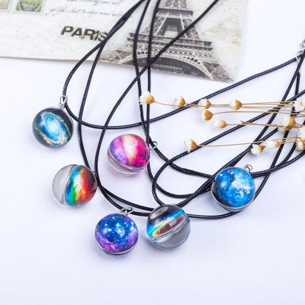 pendant necklaces faroonee galaxy necklace stars glass ball crystal collars planet pattern leather chain sky moon, Silver
pendant necklaces faroonee galaxy necklace stars glass ball crystal collars planet pattern leather chain sky moon, Silver