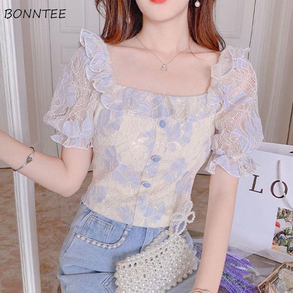 women's blouses & shirts women summer elegant patchwork simple puff sleeve leisure lace fashion square collar all-match french style fe, White
women's blouses & shirts women summer elegant patchwork simple puff sleeve leisure lace fashion square collar all-match french style fe, White