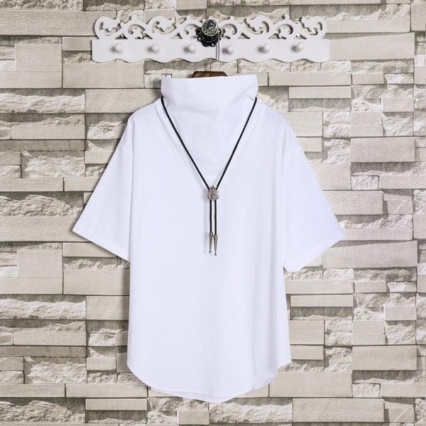 men's t-shirts short sleeve t-shirt summer high collar solid color cool personality loose fashion quality youth undershirt, White;black
men's t-shirts short sleeve t-shirt summer high collar solid color cool personality loose fashion quality youth undershirt, White;black