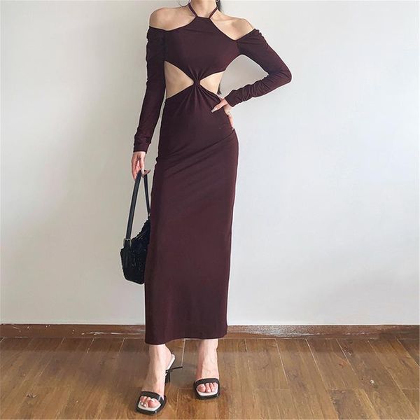 casual dresses spring summer fall women long sleeve halter dress with hollow decoration solid color temperament simple style clothing, Black;gray
casual dresses spring summer fall women long sleeve halter dress with hollow decoration solid color temperament simple style clothing, Black;gray