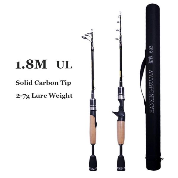 boat fishing rods ultralight portable travel spinning casting 1.8m 2g-7g carbon rod with bag for trout pike
boat fishing rods ultralight portable travel spinning casting 1.8m 2g-7g carbon rod with bag for trout pike
