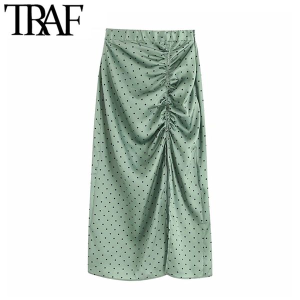 traf women vintage elegant polka dot pleated midi skirt fashion elastic waist side zipper slit female skirts chic faldas mujer 210309, Black
traf women vintage elegant polka dot pleated midi skirt fashion elastic waist side zipper slit female skirts chic faldas mujer 210309, Black