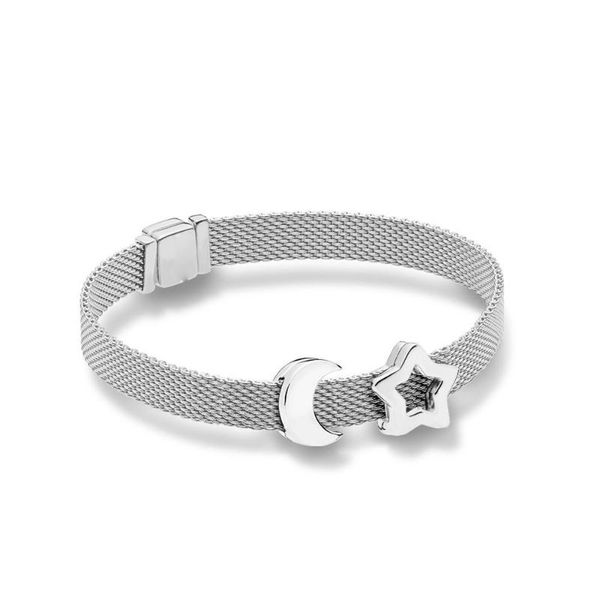 925 Sterling Silver Original Reflections Star Moon Watch Chain Bracelets Set Beads Charm For Women Bangles Jewelry Gift, Golden;silver
925 Sterling Silver Original Reflections Star Moon Watch Chain Bracelets Set Beads Charm For Women Bangles Jewelry Gift, Golden;silver