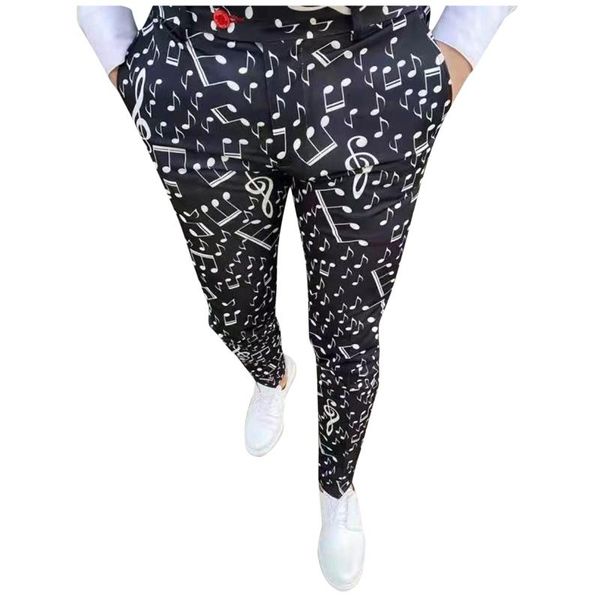 men's pants men casual spring summer trouser vintage striped printed slim pencil mid waist elastic skinny streetwear, Black
men's pants men casual spring summer trouser vintage striped printed slim pencil mid waist elastic skinny streetwear, Black