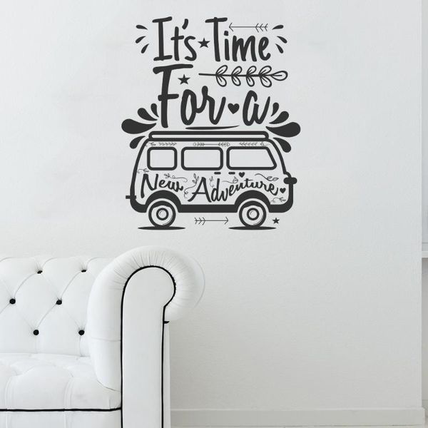 wall stickers it's time for a adventure sticker bus car decal quote home decor school station mural dw8738
wall stickers it's time for a adventure sticker bus car decal quote home decor school station mural dw8738
