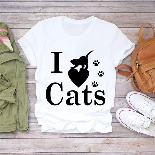 cat love heart paw cartoon women pet clothing short sleeve 90s print lady womens graphic female tee, White
cat love heart paw cartoon women pet clothing short sleeve 90s print lady womens graphic female tee, White