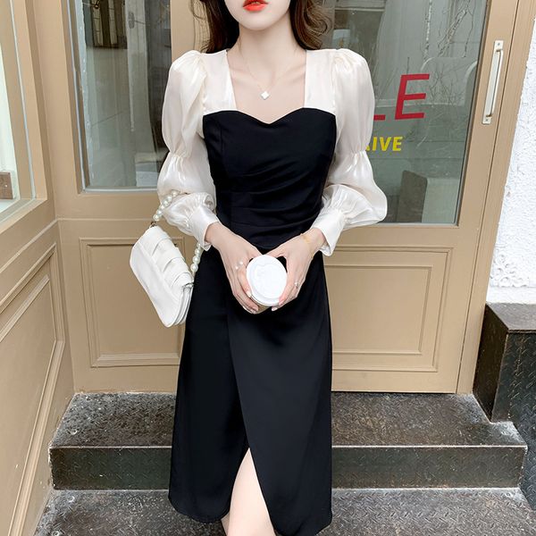 2021 autumn hepburn, the wind can be salt and sweet, french platycodon foam sleeve dress, long skirt, fairy spirit, super fairy., Black;gray
2021 autumn hepburn, the wind can be salt and sweet, french platycodon foam sleeve dress, long skirt, fairy spirit, super fairy., Black;gray