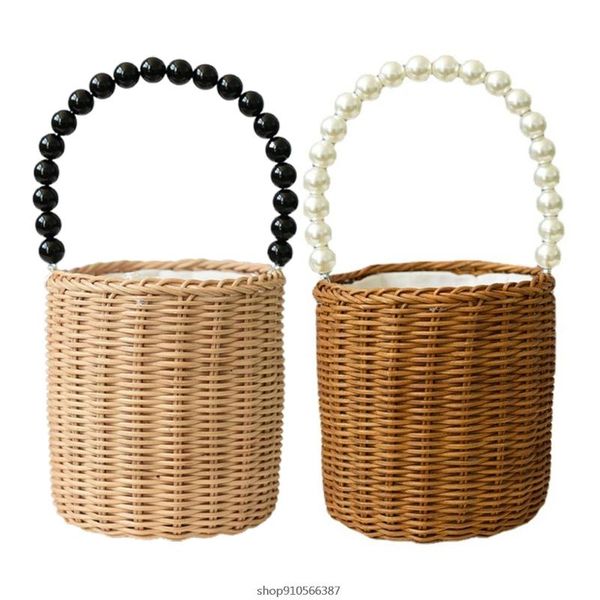 storage baskets portable round rattan woven bag with pearl handle basket picnic pography props household wholesales
storage baskets portable round rattan woven bag with pearl handle basket picnic pography props household wholesales