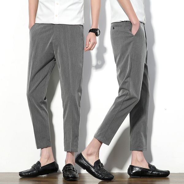 2021 new korean style fashion ankle-length pant men striped casual straight suit summer mens anti-wrinkle breathable trousers x675, Black 
2021 new korean style fashion ankle-length pant men striped casual straight suit summer mens anti-wrinkle breathable trousers x675, Black