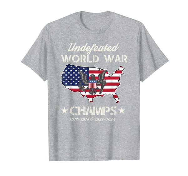 undefeated two time world war champs t-shirt, White;black
undefeated two time world war champs t-shirt, White;black