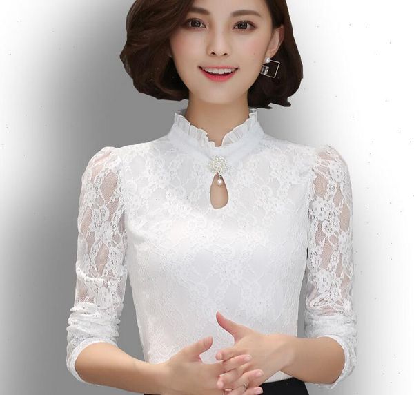 2021 spring autumn women long sleeve lace floral blouse shirts crochet lace elegant blouse casual slim office shirts, White
2021 spring autumn women long sleeve lace floral blouse shirts crochet lace elegant blouse casual slim office shirts, White