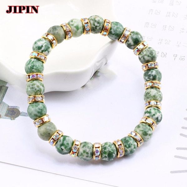 beaded, strands fashion green spotted stone bracelets gold rhinestone circle muticolor crystal bracelet for men accessories&bangles b01001, Black
beaded, strands fashion green spotted stone bracelets gold rhinestone circle muticolor crystal bracelet for men accessories&bangles b01001, Black