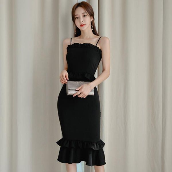 new arrival black formal spaghetti strap dress temperamental off shoulder backless cute office lady basic pencil dress, Black;gray
new arrival black formal spaghetti strap dress temperamental off shoulder backless cute office lady basic pencil dress, Black;gray