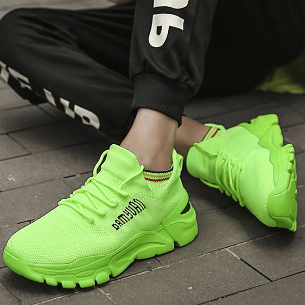 Mens Sneakers Flying Woven Men Light Lace-Up Casual Shoes Lovers Mesh Breathable Runing Shoes Vulcanized Shoes Tenis Masculino, Yellow
Mens Sneakers Flying Woven Men Light Lace-Up Casual Shoes Lovers Mesh Breathable Runing Shoes Vulcanized Shoes Tenis Masculino, Yellow