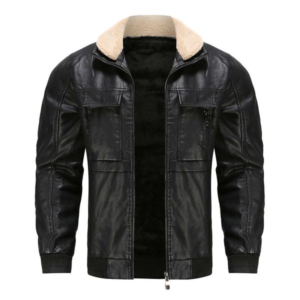 2021autumn and winter 2020 in one plush fur multi pocket warm jacket men's coatw, Black;brown 
2021autumn and winter 2020 in one plush fur multi pocket warm jacket men's coatw, Black;brown