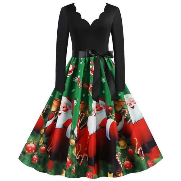 casual dresses spring fall winter christmas santa claus ornaments print v neck ribbon long sleeve women ladies party short skater dress, Black;gray
casual dresses spring fall winter christmas santa claus ornaments print v neck ribbon long sleeve women ladies party short skater dress, Black;gray