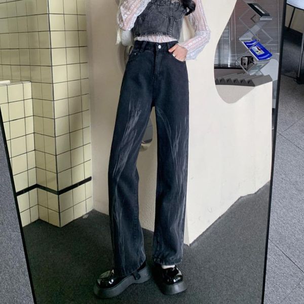 women's jeans 2021 black high waist and wide leg pants ins loose are thin trendy straight tube denim for women, Blue
women's jeans 2021 black high waist and wide leg pants ins loose are thin trendy straight tube denim for women, Blue