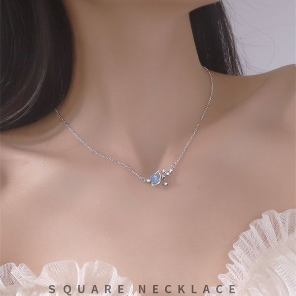 star necklace women's niche design pure silver cool wind simple temperament advanced luxury s925 moon clavicle chain, Black
star necklace women's niche design pure silver cool wind simple temperament advanced luxury s925 moon clavicle chain, Black