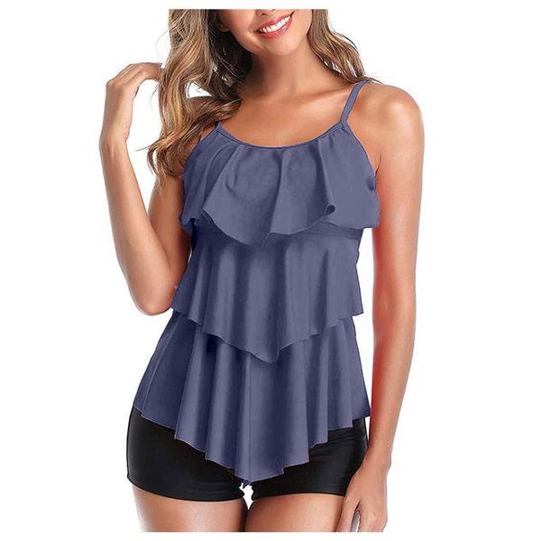 women's swimwear women soild color tankini swimming suits ruffles backless sling push up two piece set bikini beach swimsuit plus size, White;black
women's swimwear women soild color tankini swimming suits ruffles backless sling push up two piece set bikini beach swimsuit plus size, White;black