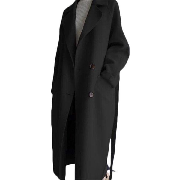 women's wool & blends wsyore autumn and winter women woolen coat elegant slim double-sided cashmere jacket female wild black coats ns28
women's wool & blends wsyore autumn and winter women woolen coat elegant slim double-sided cashmere jacket female wild black coats ns28