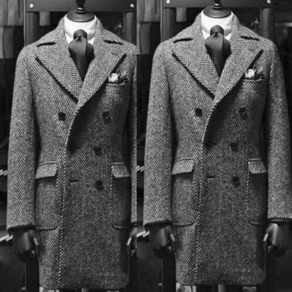 men's wool & blends tweed jacket winter pants coat warm dark grey herringbone windbreaker slim fit, Black
men's wool & blends tweed jacket winter pants coat warm dark grey herringbone windbreaker slim fit, Black