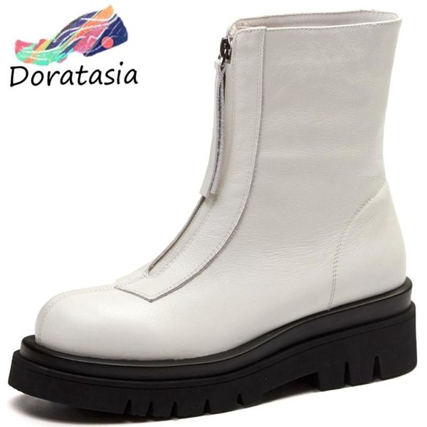 boots doratasia genuine leather women low heel zipper brand shoes fall casual solid motorcycle, Black
boots doratasia genuine leather women low heel zipper brand shoes fall casual solid motorcycle, Black