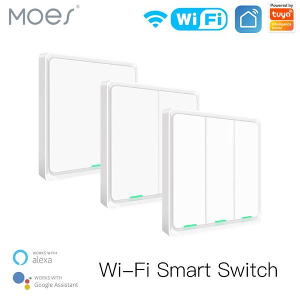 smart home control moes tuya wifi wall light switch neutral wire required multi-control association in life app works with alexa
smart home control moes tuya wifi wall light switch neutral wire required multi-control association in life app works with alexa
