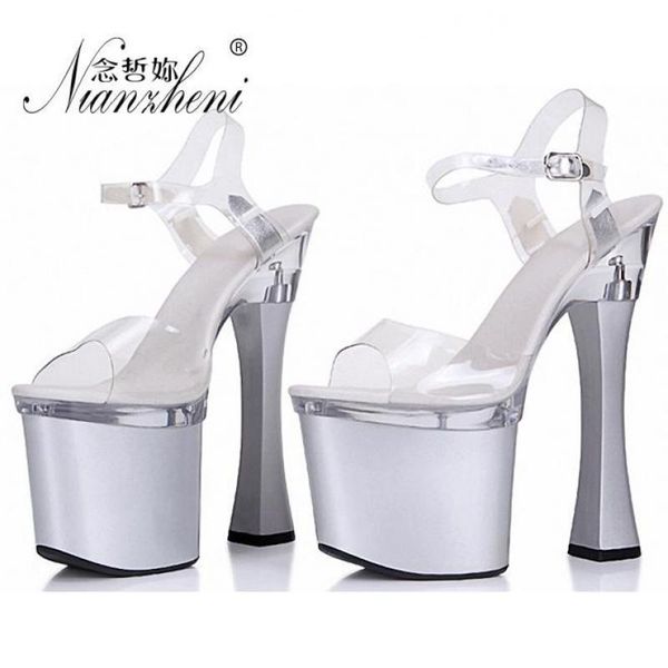 sandals 8 inches peep toe clear vamp coarse heel high heels lady shoes nightclub stage show models all match full dress concise, Black
sandals 8 inches peep toe clear vamp coarse heel high heels lady shoes nightclub stage show models all match full dress concise, Black