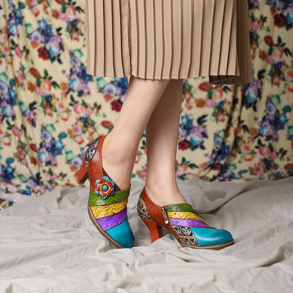 wine glass and flower texture stitched four seasons women's high heels, Black
wine glass and flower texture stitched four seasons women's high heels, Black