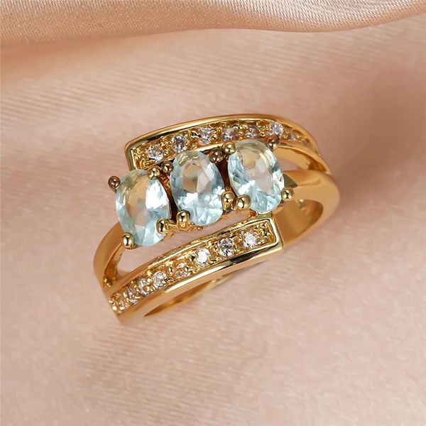 wedding rings luxury female blue oval zircon ring charm yellow gold color party vintage bride engagement for women, Slivery;golden
wedding rings luxury female blue oval zircon ring charm yellow gold color party vintage bride engagement for women, Slivery;golden