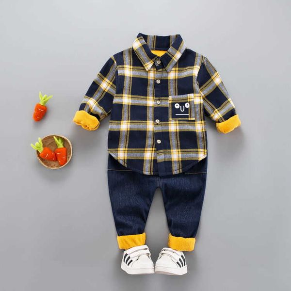 autumn children baby boys girls clothes infant gentleman thick velvet plaid shirt pants 2pcs/sets toddler clothing kids suits y0909, White
autumn children baby boys girls clothes infant gentleman thick velvet plaid shirt pants 2pcs/sets toddler clothing kids suits y0909, White