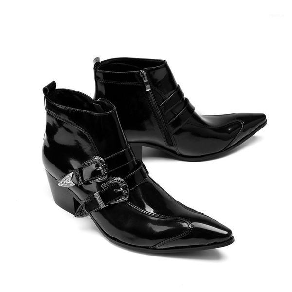 boots men's shoes knight sapatos increased cow leather casual pointed toe ankle genuine full grain1, Black
boots men's shoes knight sapatos increased cow leather casual pointed toe ankle genuine full grain1, Black