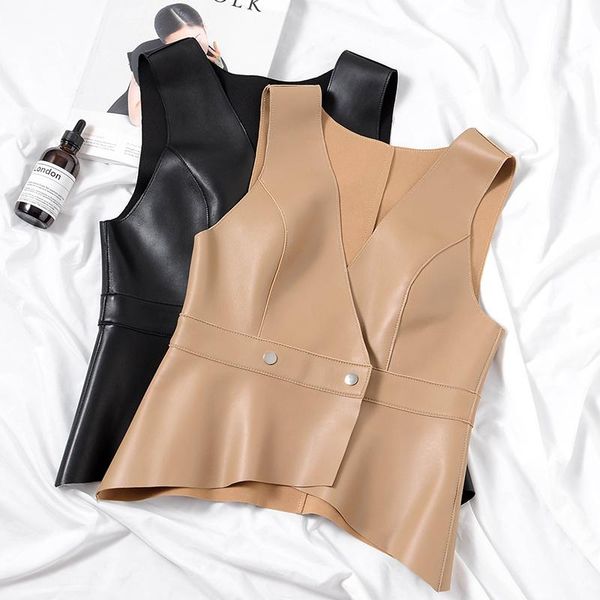 women's leather & faux shzq women genuine sleeveless jacket female spring autumn vest waistcoat natural bra brand real sheep leathe, Black
women's leather & faux shzq women genuine sleeveless jacket female spring autumn vest waistcoat natural bra brand real sheep leathe, Black