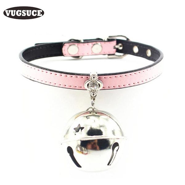 vugsuce pu leather dog collar for small dogs cat cute big bells adjustable pet collar necklace strap round for puppy chihuahua
vugsuce pu leather dog collar for small dogs cat cute big bells adjustable pet collar necklace strap round for puppy chihuahua