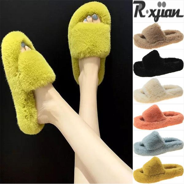 r.xjian brand winter women house furry slippers fashion faux fur warm shoes women slip on flats female home slides black plush s
r.xjian brand winter women house furry slippers fashion faux fur warm shoes women slip on flats female home slides black plush s