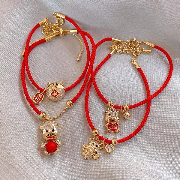 link, chain cute cow pendant bracelet for women girls fashion year lucky jewelry gifts adjustable red charm rope beaded bangle, Black
link, chain cute cow pendant bracelet for women girls fashion year lucky jewelry gifts adjustable red charm rope beaded bangle, Black