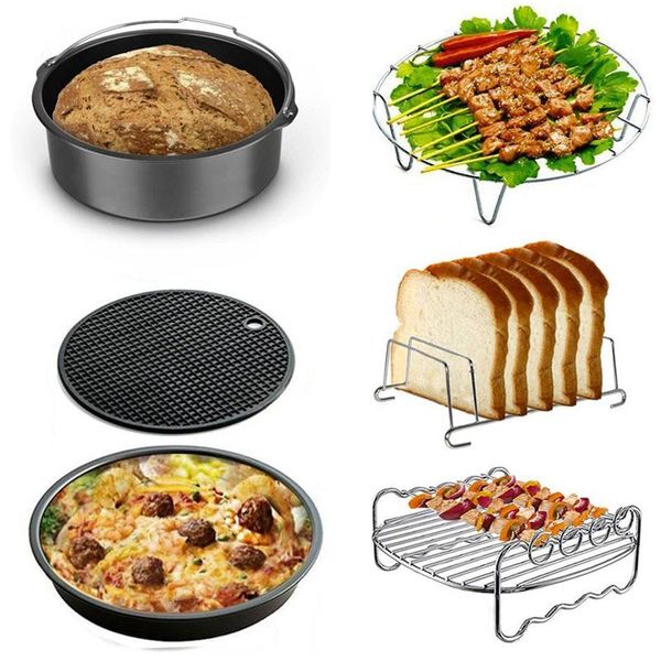 air fryers 7 inch 6pcs fryer accessories set baking basket pizza plate grill pot kitchen cooking tool deep parts
air fryers 7 inch 6pcs fryer accessories set baking basket pizza plate grill pot kitchen cooking tool deep parts