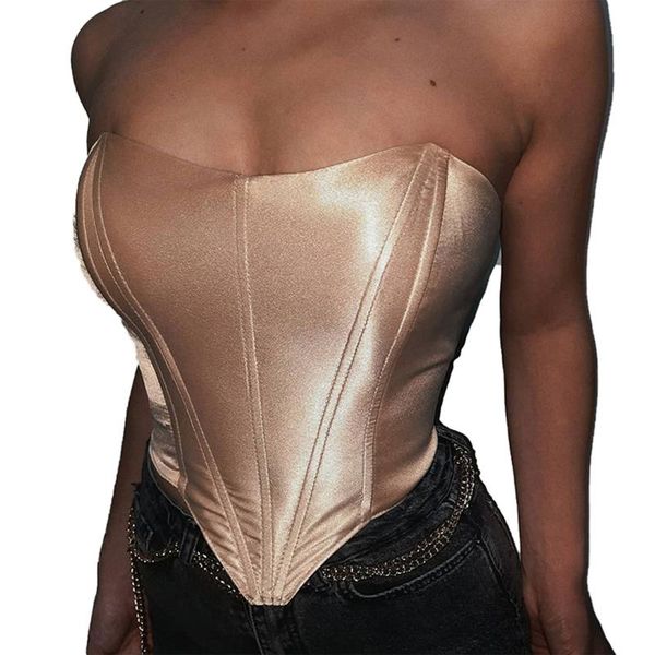 women's tanks & camis summer ladies lace up corset, girls solid color/snakeskin print strapless sleeveless irregular hem chest wrap top, White
women's tanks & camis summer ladies lace up corset, girls solid color/snakeskin print strapless sleeveless irregular hem chest wrap top, White