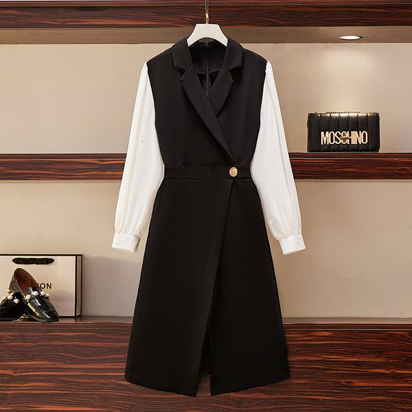 Elegant Women Blazer Office Prom Party Line Up White Long Sleeve High Waist Black Split Dress Plus Size Female Workwear W0kz, Black;gray
Elegant Women Blazer Office Prom Party Line Up White Long Sleeve High Waist Black Split Dress Plus Size Female Workwear W0kz, Black;gray