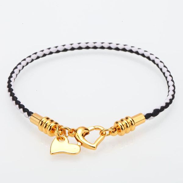 charm bracelets heart bracelet braided rope gold color multicolor leather love lucky for women men valentine's day 2021, Golden;silver
charm bracelets heart bracelet braided rope gold color multicolor leather love lucky for women men valentine's day 2021, Golden;silver