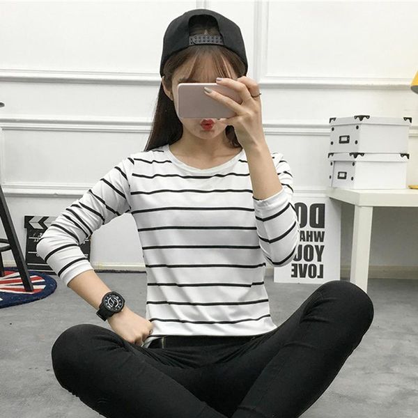 t-shirt women vintage striped classic t-shirts for harajuku t shirt summer casual long sleeve female tee women's, White
t-shirt women vintage striped classic t-shirts for harajuku t shirt summer casual long sleeve female tee women's, White