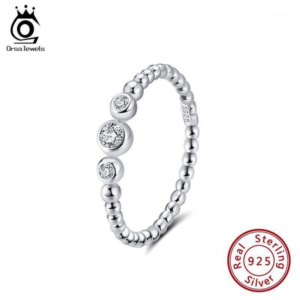 cluster rings orsa jewels authentic 925 sterling silver mellow round beads with zircon fit female fingers jewelry sr2321, Golden;silver
cluster rings orsa jewels authentic 925 sterling silver mellow round beads with zircon fit female fingers jewelry sr2321, Golden;silver