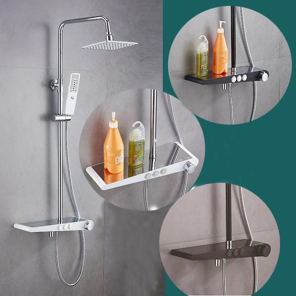 bathroom shower sets black white luxury set big faucet press button control black&silver bathtub mixer shelf
bathroom shower sets black white luxury set big faucet press button control black&silver bathtub mixer shelf