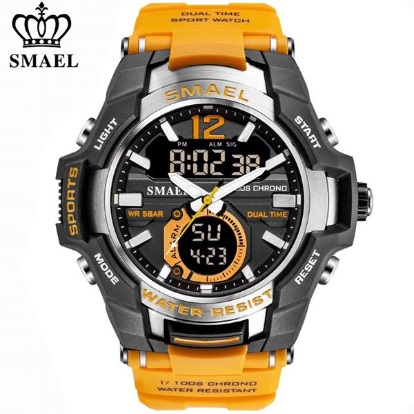 smael sport watch men watches waterproof 50m wristwatch relogio masculino big dial quartz digital military army clock 1805g, Slivery;brown
smael sport watch men watches waterproof 50m wristwatch relogio masculino big dial quartz digital military army clock 1805g, Slivery;brown