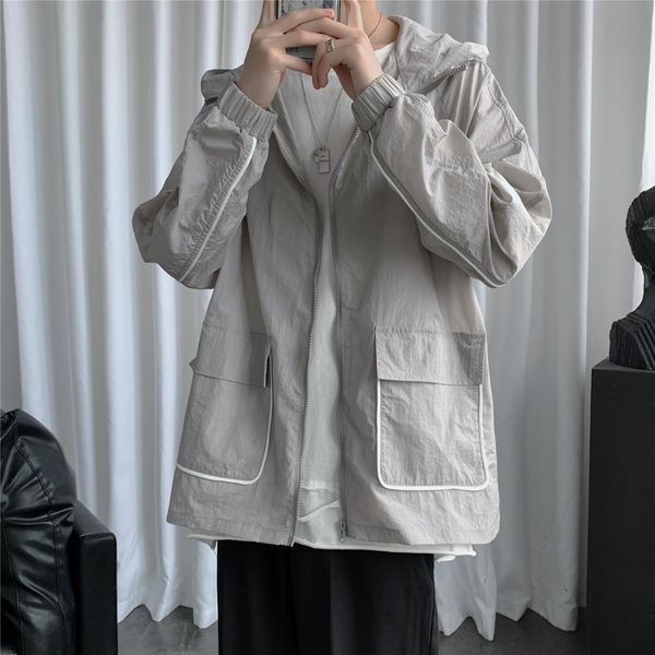2021 new summer sun protection clothing jacket men fashion thin jackets youth clothes casual pockets mens quick dry windbreaker 83r4, Black;brown
2021 new summer sun protection clothing jacket men fashion thin jackets youth clothes casual pockets mens quick dry windbreaker 83r4, Black;brown
